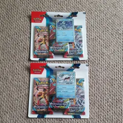 Pokemon TCG Paradox Rift Booster Triple Blister Pack x 2 Arctibax Cetitan Promo - Image 1