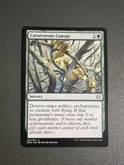 Magic the Gathering (mtg): ONE: Carnivorous Canopy - Regular- NM - Image 1