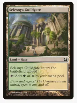 Selesnya Guildgate #246 RTR Magic Card in a Protective Sleeve - Image 1