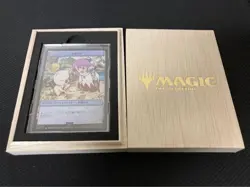 MTG War Festival Stainless Steel Token Clue Limited Promo w/ Wooden Case r# - Image 1