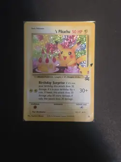 Pokemon Pikachu Birthday Celebrations Black Star Promo Card NM Condition - Image 1
