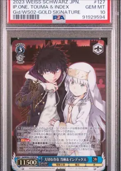 Weiss Schwarz Taima & Index SP PSA10 Rare Card with Minor - Image 1