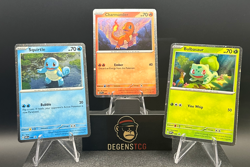 Pokemon 151 Poster Collection Promo 3 Card Set charmander squirtle & bulbasaur - Image 1