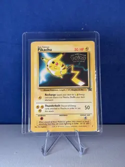 1999 Pokemon Pikachu Black Star WB Kids the First Movie Promo Stamped Card #4 - Image 1