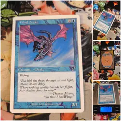 MTG Wind Drake 🇬🇧 Nm Magic the Gathering Seventh 7th Edition OG Blue Deck Card - Image 5
