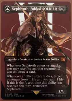 Sephiroth Fabled SOLDIER Surge Foil Borderless NM/M Ungraded Final Fantasy MTG - Image 1