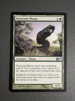 Magic the Gathering MTG Voracious Wurm (200) Magic 2014 LP - Image 1