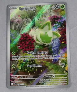 Pokemon TCG: Sprigatito 196/193 - SV02: Paldea Evolved - Illustration Rare NM - Image 1