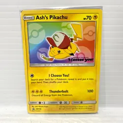 2017 Pokemon Sun & Moon PROMO Ash's Pikachu SM108 (SEALED) - Image 1