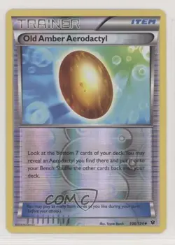 Old Amber Aerodactyl Reverse Foil Pokemon XY Fates Collide #106 - Image 1