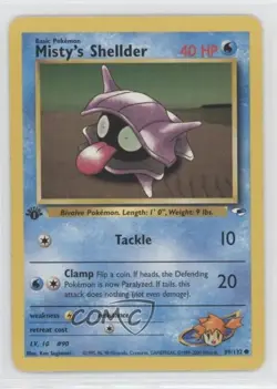 Misty's Shellder 1st Ed. Pokemon Gym Heroes #89 2000 - Image 1