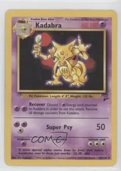 Kadabra Pokemon Base Set 2 #46 2000 READ - Image 1