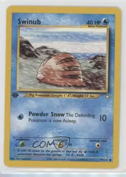 Swinub 1st Ed. Pokemon Neo Genesis #79 2000 - Image 1