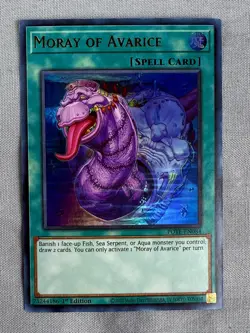 YuGiOh Moray of Avarice - POTE-EN084 - Ultra Rare - 1st Edition - NM - Image 1