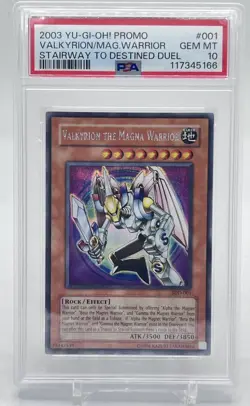 Yugioh PSA 10 GEM MINT VALKYRION THE MAGNA WARRIOR 2003 SDD-001 *PROMO* - Image 1
