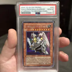 Yugioh PSA 10 GEM MINT VALKYRION THE MAGNA WARRIOR 2003 SDD-001 *PROMO* - Image 1