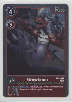2021 Digimon Card Game - Starter Deck Guilmon Rare Growlmon #ST7-05 - Image 1