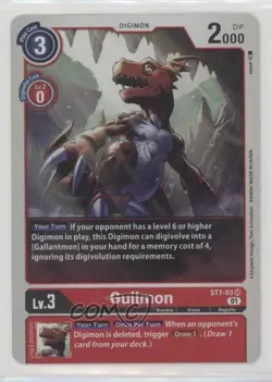 2021 Digimon Card Game - Starter Deck Guilmon Super Rare Guilmon #ST7-03 - Image 1