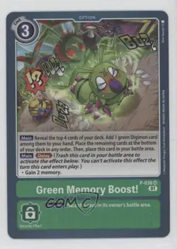 2020 Digimon Card Game - Promotion Pack Ver 00 Super Rare Green Memory Boost! - Image 1