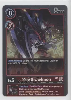 2021 Digimon Card Game - Starter Deck Guilmon Wargrowlmon Rare #ST7-08 - Image 1