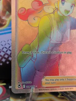 Pokemon TCG Silver Tempest Trainer Card Worker 209/195 Rainbow Rare NM/M - Image 4