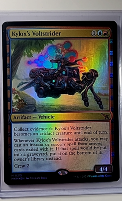 2024 MTG Magic The Gathering MKM Karlov Manor Foil Promo #215 Kyloxs Voltstrider - Image 1