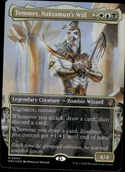 1x Foil Temmet, Naktamun's Will (Borderless) - Commander: DRC - NM-Mint MTG - Image 1
