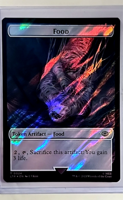 MTG Magic The Gathering LTR Lord of the Rings Surge Foil #24 Spirit Food Token - Image 1