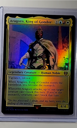 MTG Magic The Gathering LOTR Lord of the Rings Foil #5 Aragorn King of Gondor - Image 1