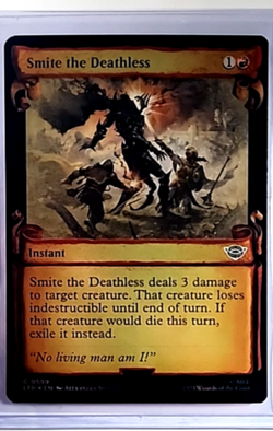 MTG Magic The Gathering LTR Lord of the Rings Foil Scrolls Smite the Deathless - Image 1