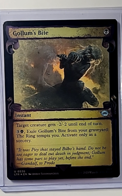 MTG Magic The Gathering LTR Lord of the Rings Foil Scrolls LP #536 Gollums Bite - Image 1