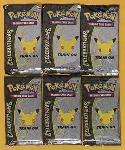 Pokemon TCG: Celebrations 25th Anniversary Sealed Booster Pack Lot of x6 - Image 2