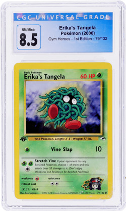 2000 Pokemon Gym Heroes Erika's Tangela 1st Edition #79 CGC 8.5 - Image 1