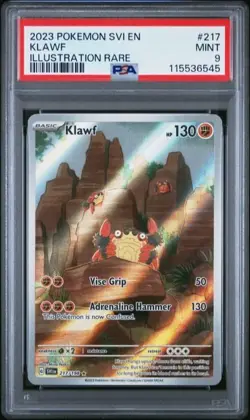 Pokemon Scarlet & Violet Base Set Klawf 217/198 Illustration Rare PSA 9 MINT - Image 1