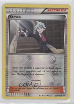 Steven Reverse Foil Pokemon XY Roaring Skies #90 - Image 1