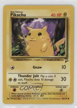 Pikachu Pokemon Base Set 2 #87 2000 - Image 1