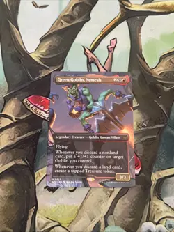 MTG: Green Goblin, Nemesis (0023) Spider-Man SPE Borderless NM Pr0xy - Image 1