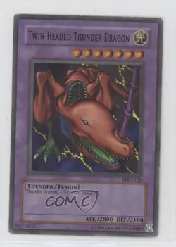 Twin-Headed Thunder Dragon (SR) Unlimited YuGiOh Metal Raiders #MRD-120 2002 - Image 1