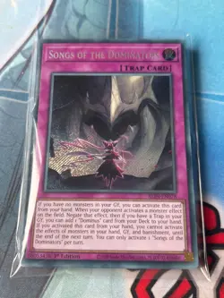 Yugioh Songs of the Dominators ALIN-EN078 Secret Rare NM - Image 1