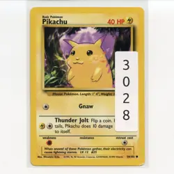 Pokemon TCG Pikachu 058/102 WotC Base Set Unlimited Regular Card EN-LP 1999 - Image 3