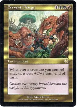 (2X) Fervent Charge Apocalypse Rare - MTG Magic the Gathering Card - Image 2