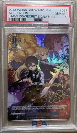 PSA10 Weiss Schwarz SAO SEC Alicization Holo Card Mint - Image 1