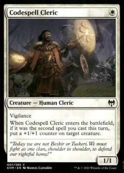 Codespell Cleric 007/285 Kaldheim MTG Magic the Gathering card - Image 1