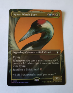 MtG Kykar, Wind's Fury (CMM-0683) Rare Full Art Foil English MINT - Image 1