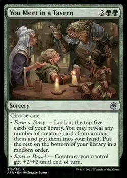 You Meet in a Tavern 215/281 AFR MTG Magic the Gathering card - Image 1