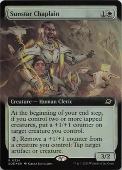 Sunstar Chaplain (Extended Art) - FOIL - R Edge of Eternities 324 - MTG - Image 1