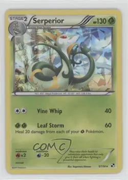 Serperior (Cracked Ice Theme Deck Exclusive) Holo Pokemon Black & White Base Set - Image 1