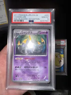 Pokemon Cards 2011 Chandelure Holo Shiny Psa 10 Gem Mint BW Hail Blizzard 1st Ed - Image 2