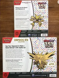 Pokemon TCG Scarlet and Violet 151 Zapdos ex & Alakazam ex Collection - 2 Boxes - Image 2