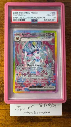 2025 pokemon prismatic evolutionsylveon ex special illustration rare PSA 10 #156 - Image 1